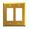 Amerelle Amerelle Century Polished Brass 2 gang Stamped Steel Decorator Wall Plate 1 pk 163RRBR - alternate 1